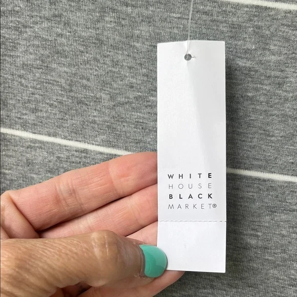 New White House Black Market Long Sleeve Gray Dress - Picture 4 of 10